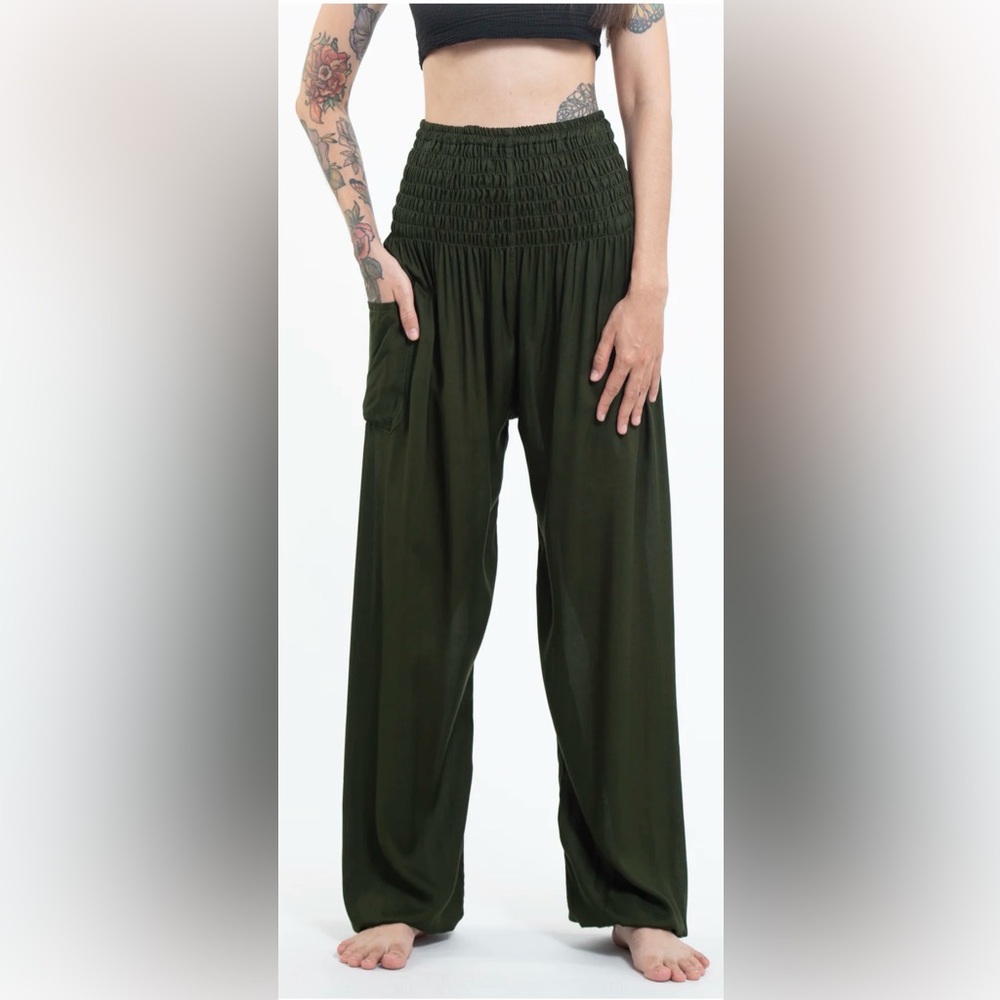 Women’s Tall Olive Green Pants-Size M